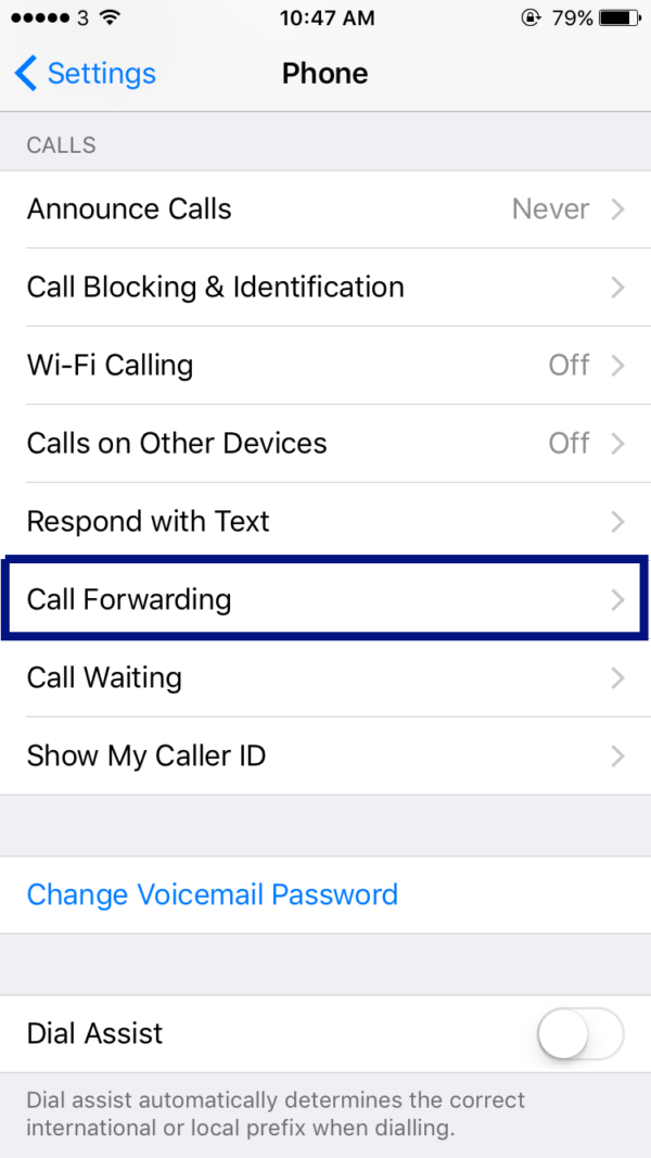 how can i set my phone to call forwarding